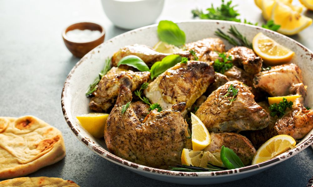 Frango Assado com Alho e Limão