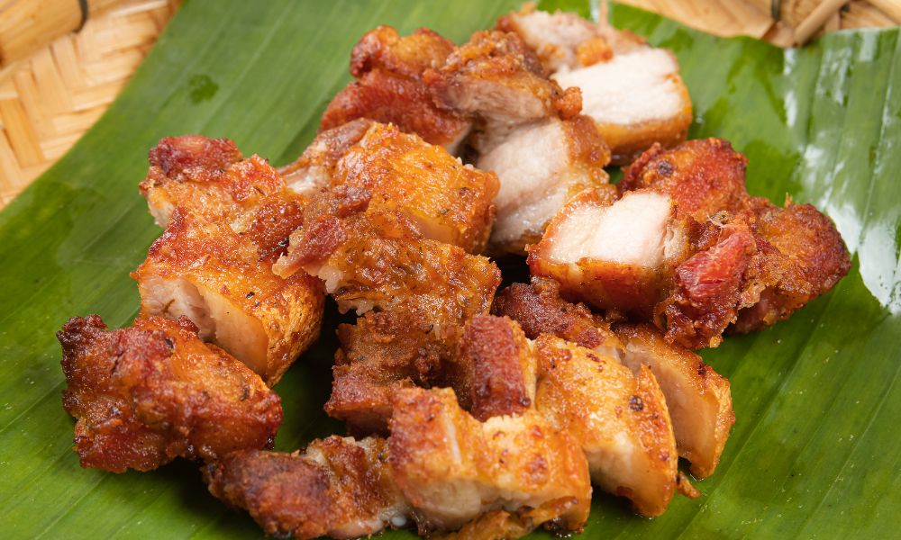 Crispy fried pork belly to Belly in the Pressure Cooker.
