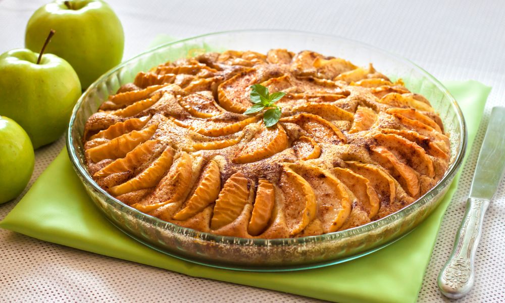 Torta de Maçã com Amêndoas e Canela