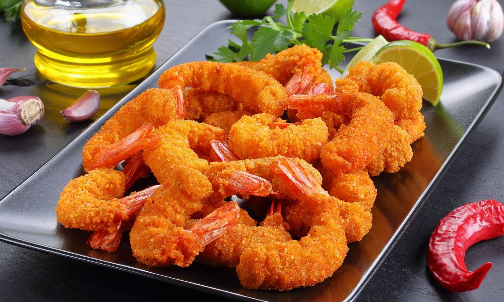 Camarão Empanado e Frito