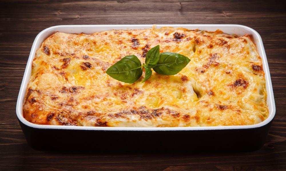 Lasanha de Queijo e Presunto