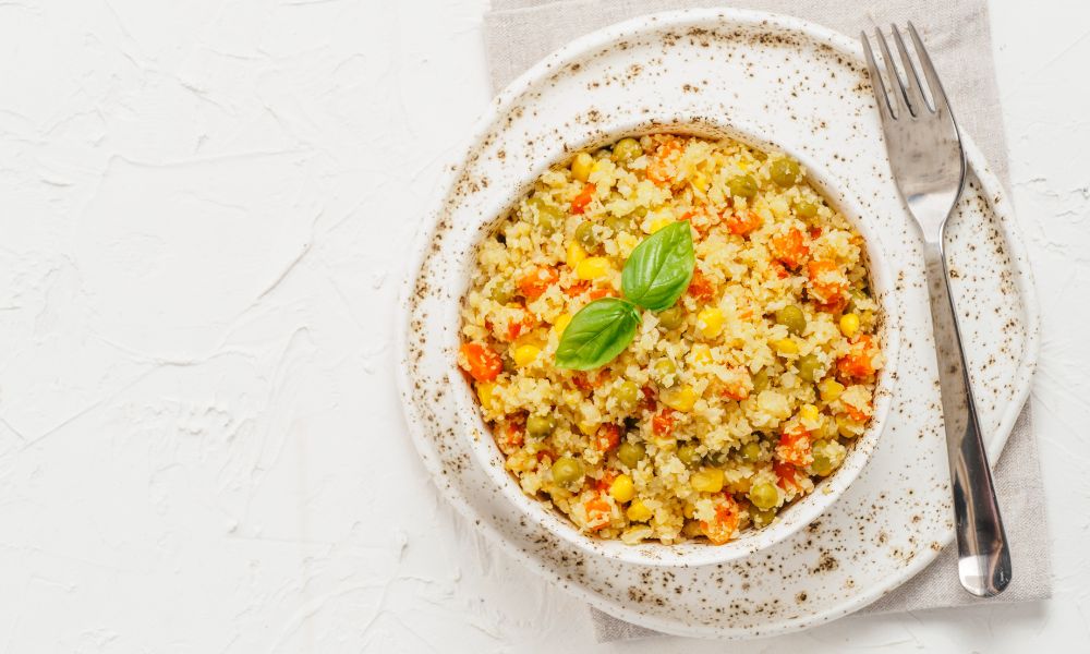 Arroz de Couve-flor com Legumes