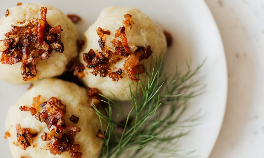 Pumpkin dumpling with dried meat