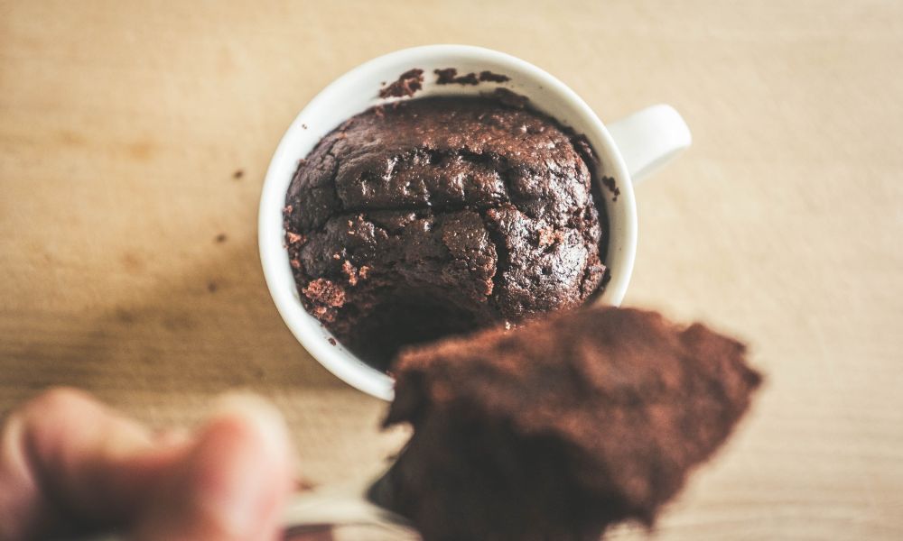Bolo de Caneca Proteico no Micro-ondas