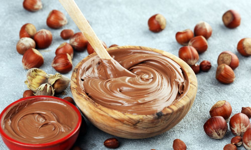 Canjica Branca com Nutella