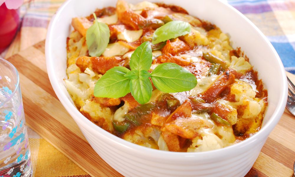 Frango ao Curry com Couve-flor Refogada