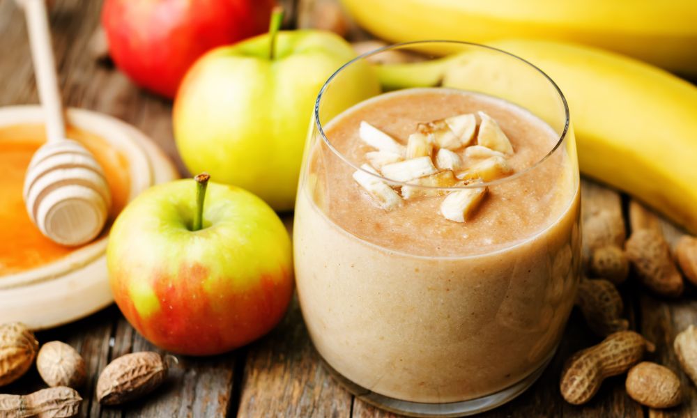 Smoothie de Whey com Banana e Pasta de Amendoim