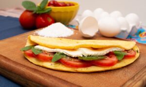 Crepioca Simples Recheada com Cottage