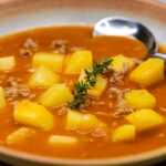 Sopa de Abóbora com Carne Moída