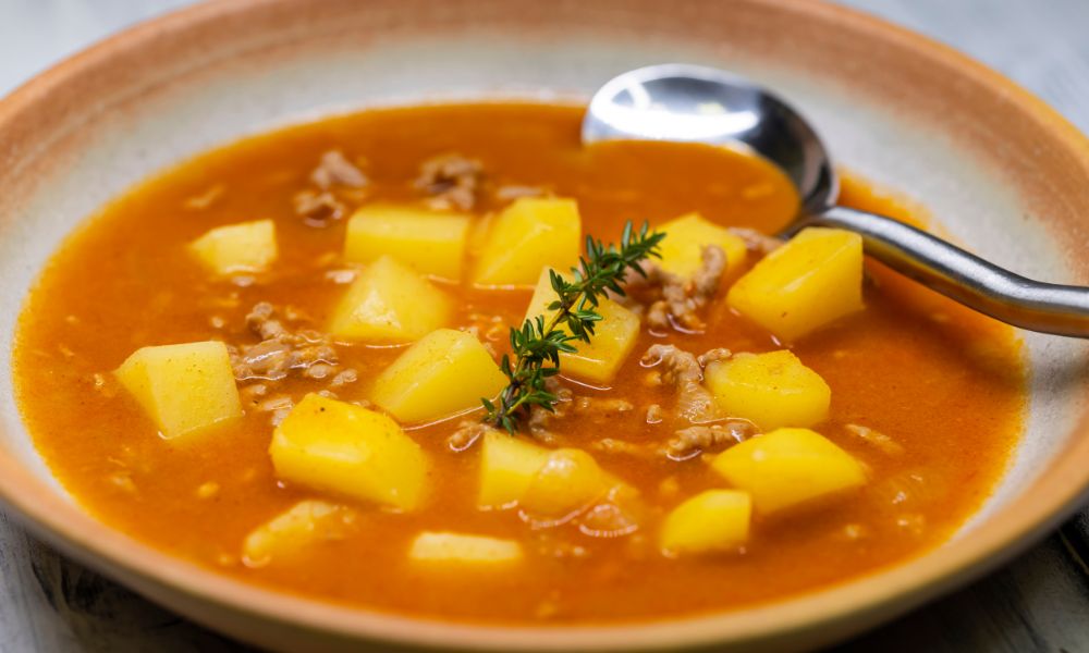 Sopa de Abóbora com Carne Moída