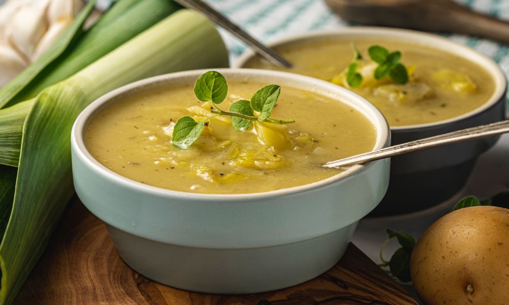 Sopa de Alho-Poró com Batata