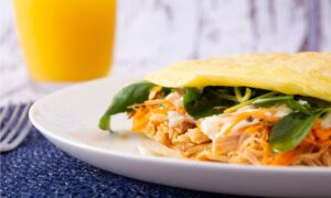 Crepioca Recheada com Frango e Ricota